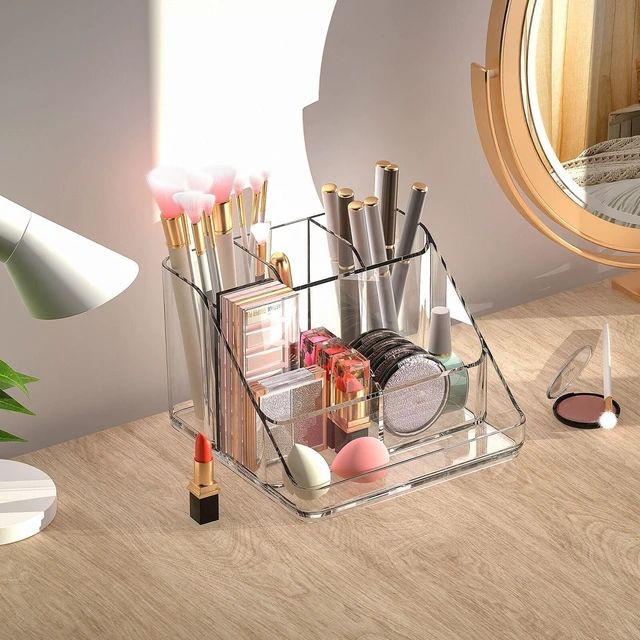 Alt view image 3 of 7 - APLOP Makeup Organizer Tray, 6-Compartment Vanity Makeup Organizer for Jewelry, Hair Accessories, Bathroom Counter or Dresser