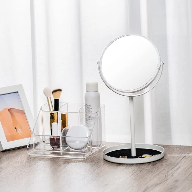 Alt view image 7 of 7 - APLOP Makeup Organizer Tray, 6-Compartment Vanity Makeup Organizer for Jewelry, Hair Accessories, Bathroom Counter or Dresser