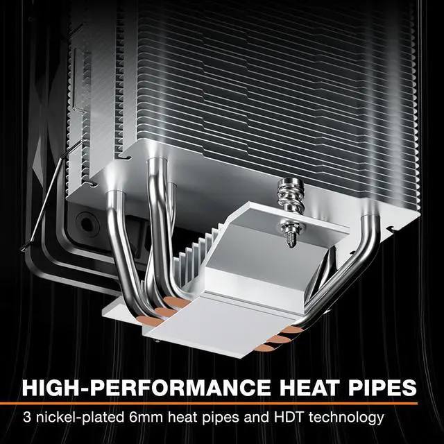 Alt view image 3 of 6 - Pure Rock Slim 3, CPU Cooler, 130 W TDP, 100 mm PWM be quiet! Fan, 3 Heatpipes, Asymmetric Design, Slim Tower