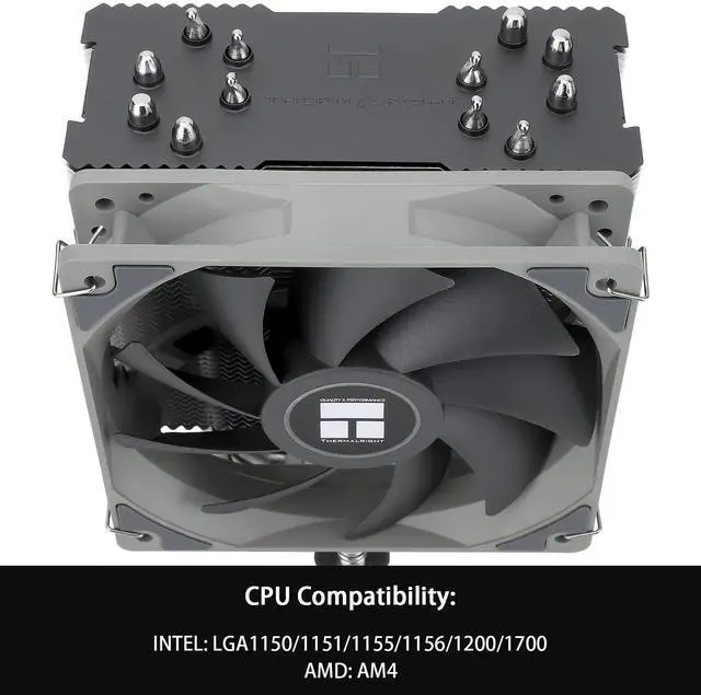 Alt view image 4 of 7 - BA120 CPU Air Cooler, 6 Heat Pipes, TL-C12C PWM Quiet Fan CPU Cooler with S-FDB Bearing, for AMD AM4/AM5 Intel LGA1700/1150/1151/1200