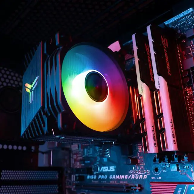 Alt view image 6 of 6 - CR-1200 RGB 92mm CPU Cooler RGB PC Fan for Intel i3/i5 and AMD CPUs Cooling Efficient Processors, high Cooling Potential and Sleek Design,128mmH,LGA 115X/1200/1700, AM4/AM5