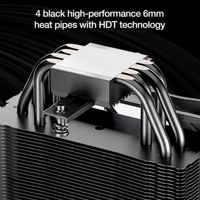 Alt view image 4 of 7 - Pure Rock 3 LX CPU Air Cooler | 4 High Performance 6mm Heat Pipes with HDT Technology | 120mm Quiet ARGB PWM Fan | AMD:AM4 AM5/Intel LGA 1700/1150/1151/1200 | Black | BK040