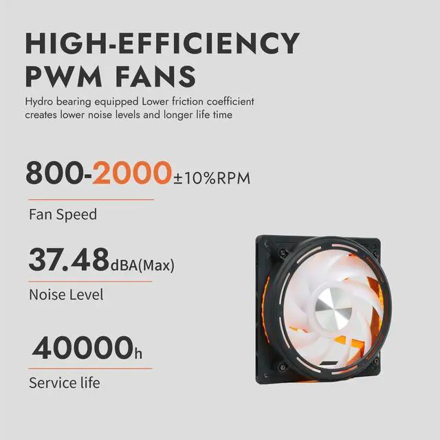 Alt view image 5 of 7 - E400 CPU Air Cooler with Display, ARGB PWM Fan, Black, mATX | 230W Single-Tower Cooling with a Pixel Display, Distinctive ARGB Fan and Compact mATX-Focused Cabling