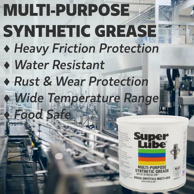 Alt view image 2 of 6 - Multi-Purpose Synthetic Grease w/ Syncolon - High Temperature, Water & Corrosion Resistant Grease - Workshop & Industrial Use - Food Grade - Translucent White - Tube - 3 oz (21030)
