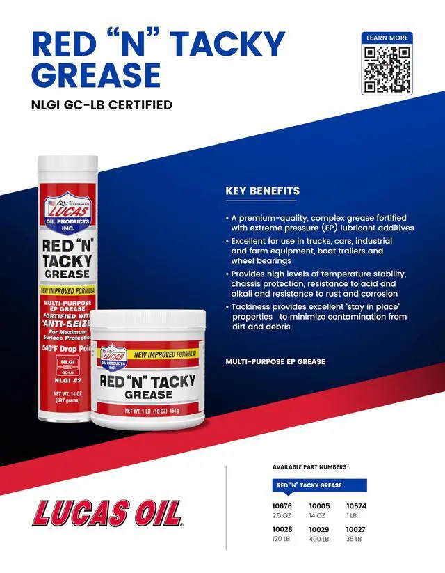 Alt view image 2 of 2 - 10574 Red "N" Tacky Grease - 1 Pound