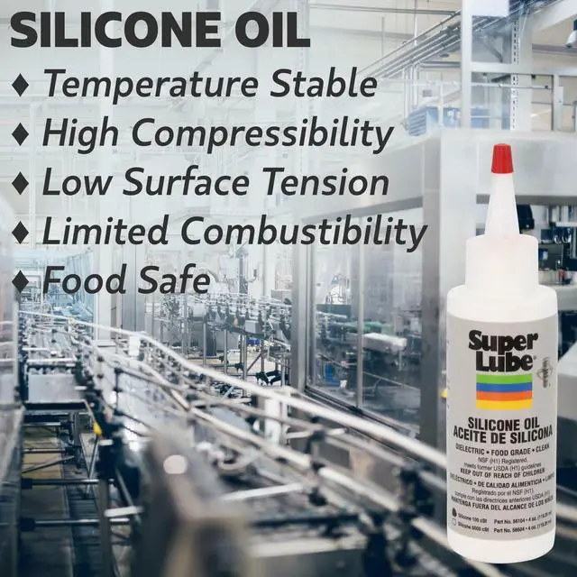 Alt view image 2 of 6 - Silicone Oil High & Low Temp CST (Clear, 4oz Bottle) | NSF Certified Food Grade & Clean | High and Low Temp Stable