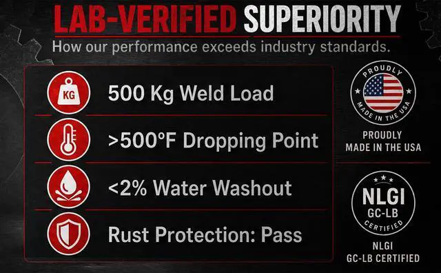 Alt view image 5 of 7 - Ultra Heavy Duty Red Grease, 2-Pack of 14 oz Tubes | High Temp Waterproof NLGI# 2 Lithium Wheel Bearing Grease for Trucking, Automotive, Trailers, & Agricultral Equipment
