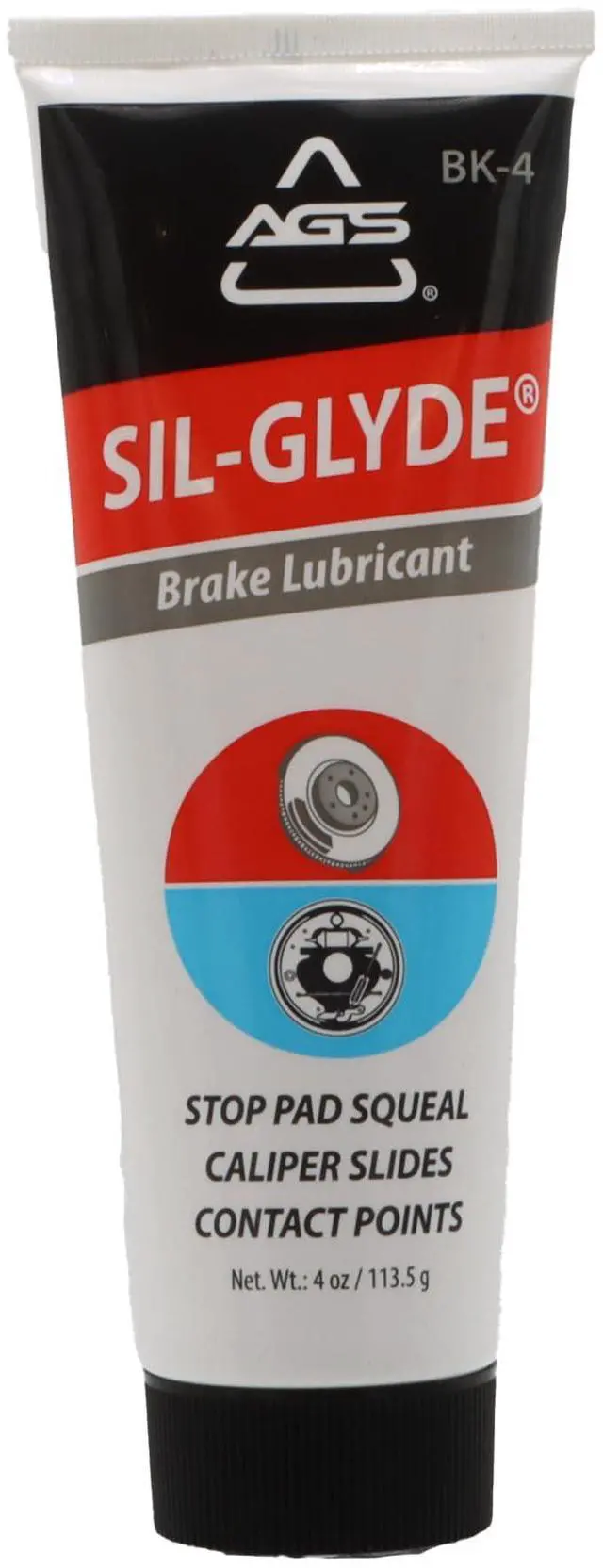 Main image of SIL-Glyde 4 oz Tube Silicone Based Brake Assembly Lubricant for Eliminating Disc Brake Squeal - Moisture Proof, Heat Resistant, Rust and Corrosion Protector