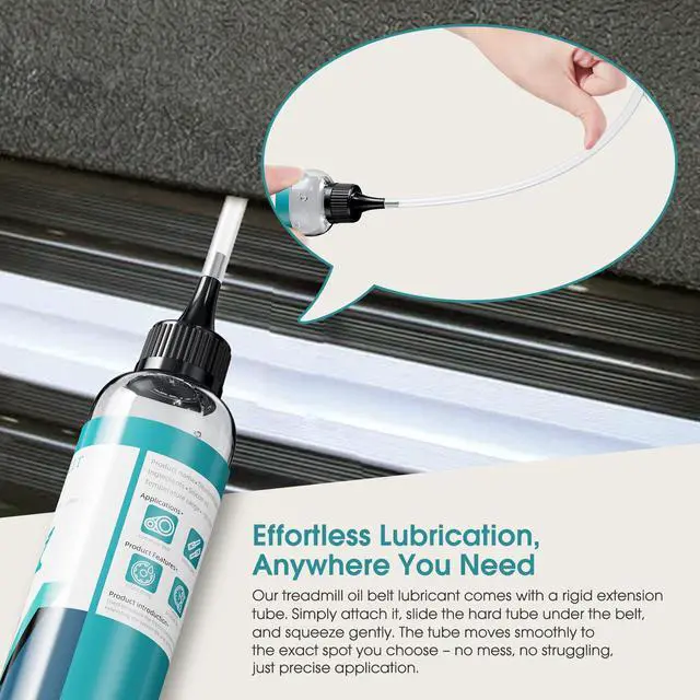 Alt view image 5 of 7 - Treadmill Belt Lubricant, 100% Silicone Treadmill Lube High-Temperature Resistant Stable Lubricant, with Application Tubes and Precision Screw Caps 500cs, 4.2 Ounce