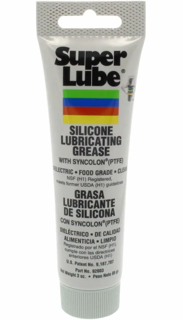 Main image of 92003 Silicone Lubricating Grease with PTFE, 3 oz Tube, Translucent White