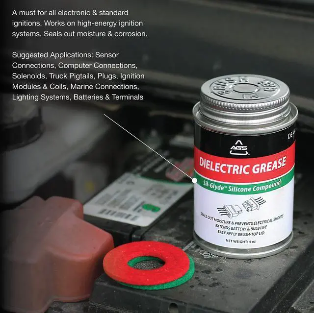 Alt view image 6 of 6 - Dielectric Grease for Electrical Connectors 4oz Silicone Grease for Spark Plugs, Battery Terminals, Wiring & Connectors, Made in USA Since 1931, Brush-Top Can for Precise, Mess-Free Application