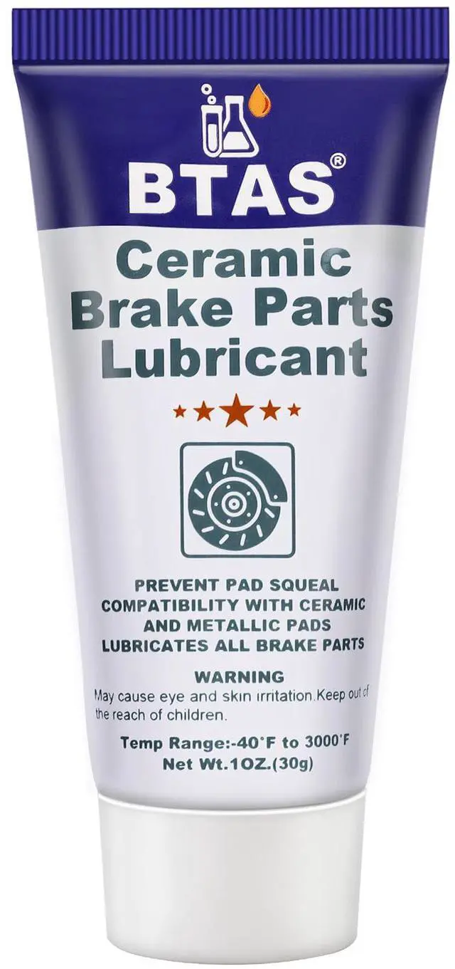 Main image of Brake Grease for Brake Caliper Parts Sliding Pin & Pad Lubricant 1oz | 100% Synthetic Formula With Ceramic Solids; Temp -40°F To 3000°F, Compatible With EPDM Brake Rubber & Plastic Hardware