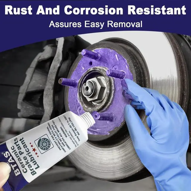 Alt view image 3 of 7 - Brake Grease for Brake Caliper Parts Sliding Pin & Pad Lubricant 1oz | 100% Synthetic Formula With Ceramic Solids; Temp -40°F To 3000°F, Compatible With EPDM Brake Rubber & Plastic Hardware
