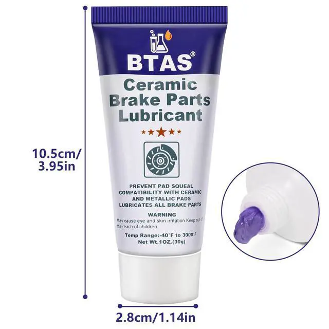 Alt view image 7 of 7 - Brake Grease for Brake Caliper Parts Sliding Pin & Pad Lubricant 1oz | 100% Synthetic Formula With Ceramic Solids; Temp -40°F To 3000°F, Compatible With EPDM Brake Rubber & Plastic Hardware