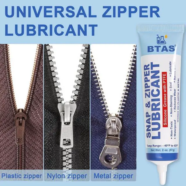 Alt view image 3 of 7 - Zipper Lubricant for Plastic and Metal Zippers Marine Grade 2oz | Waterproof & Salt Spray Resistant, Anti-Rust & Anti-Aging, Reduces Friction, Unsticks Jammed Zippers And Metal Snaps