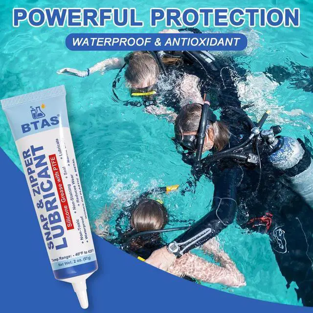 Alt view image 5 of 7 - Zipper Lubricant for Plastic and Metal Zippers Marine Grade 2oz | Waterproof & Salt Spray Resistant, Anti-Rust & Anti-Aging, Reduces Friction, Unsticks Jammed Zippers And Metal Snaps