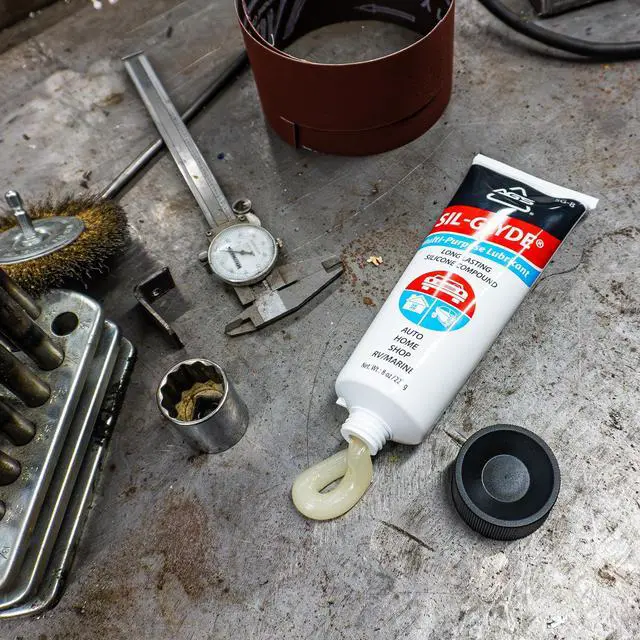Alt view image 3 of 7 - Automotive Solutions SIL-Glyde Multi-Purpose All-Weather Lubricating Compound for All Surfaces - 8 oz Tube, Versitle Multi-Purpose Lubrication, All Weather, Auto, Home, Farm and Shop