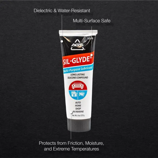 Alt view image 7 of 7 - Automotive Solutions SIL-Glyde Multi-Purpose All-Weather Lubricating Compound for All Surfaces - 8 oz Tube, Versitle Multi-Purpose Lubrication, All Weather, Auto, Home, Farm and Shop