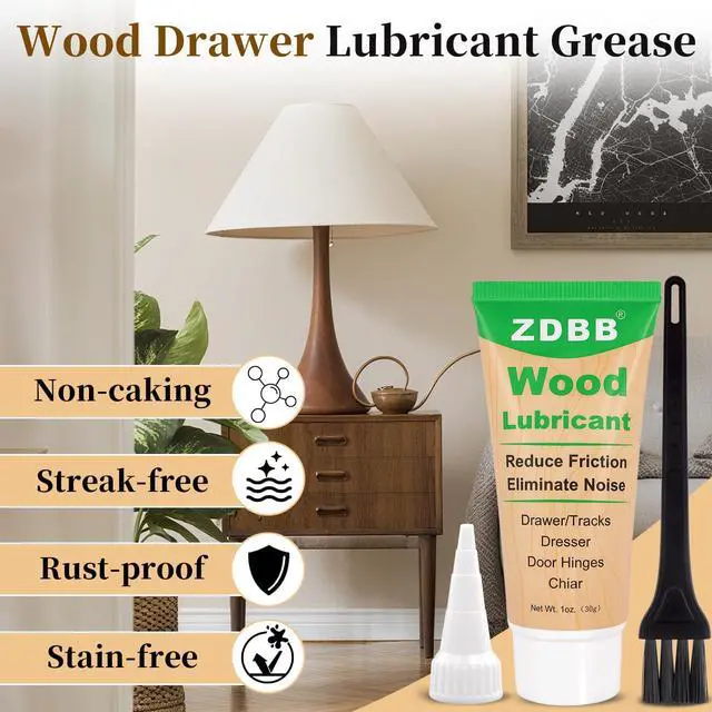Alt view image 2 of 7 - Wood Drawer Wax Lubricant Paste Door Lubricant Drawer Slide Grease | Wear-Resistant Eliminate Sticking Noise Loosen Wood Furniture, Window Track, Sliding Glass Doors, Hinges, 1 oz 1-Pack
