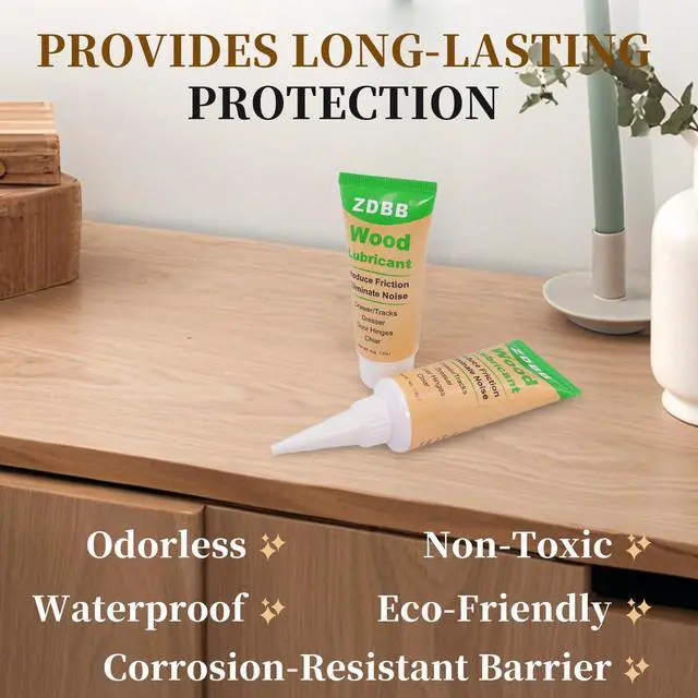 Alt view image 3 of 7 - Wood Drawer Wax Lubricant Paste Door Lubricant Drawer Slide Grease | Wear-Resistant Eliminate Sticking Noise Loosen Wood Furniture, Window Track, Sliding Glass Doors, Hinges, 1 oz 1-Pack