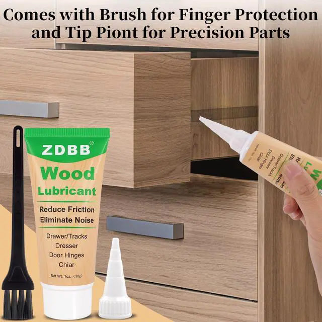 Alt view image 6 of 7 - Wood Drawer Wax Lubricant Paste Door Lubricant Drawer Slide Grease | Wear-Resistant Eliminate Sticking Noise Loosen Wood Furniture, Window Track, Sliding Glass Doors, Hinges, 1 oz 1-Pack