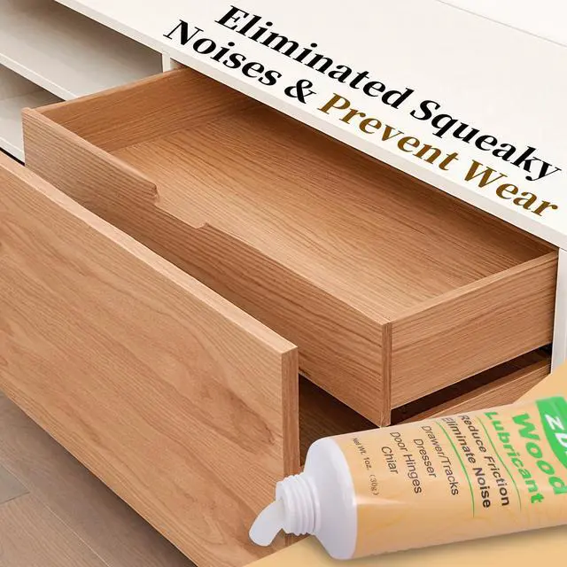 Alt view image 5 of 7 - Wood Drawer Wax Lubricant Paste Door Lubricant Drawer Slide Grease | Wear-Resistant Eliminate Sticking Noise Loosen Wood Furniture, Window Track, Sliding Glass Doors, Hinges, 1 oz 1-Pack