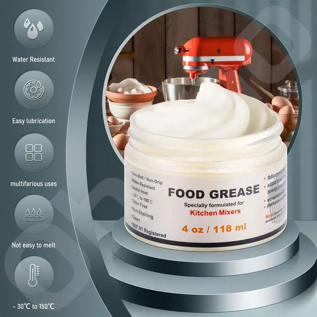 Alt view image 3 of 7 - 4 oz Food Grade Grease for kitchenaid Stand Mixer, Universally - Compatible with Kitchen Stand Mixer - Maintain The Performance of Your Machine and Extend Service Life, with 9709511 4162324 Gasket