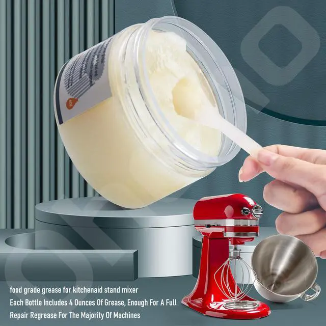 Alt view image 4 of 7 - 4 oz Food Grade Grease for kitchenaid Stand Mixer, Universally - Compatible with Kitchen Stand Mixer - Maintain The Performance of Your Machine and Extend Service Life, with 9709511 4162324 Gasket