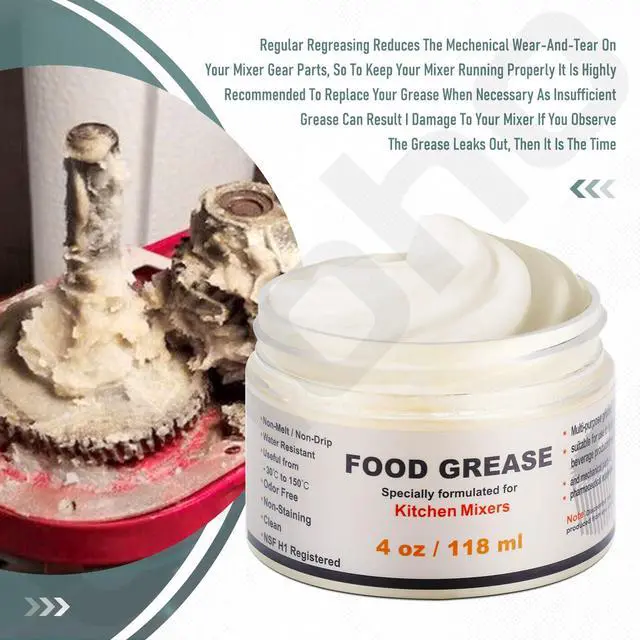 Alt view image 6 of 7 - 4 oz Food Grade Grease for kitchenaid Stand Mixer, Universally - Compatible with Kitchen Stand Mixer - Maintain The Performance of Your Machine and Extend Service Life, with 9709511 4162324 Gasket