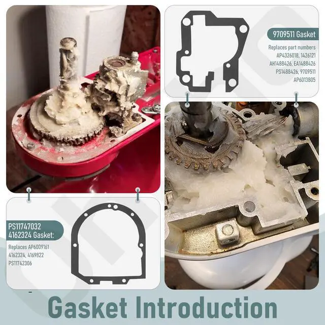 Alt view image 7 of 7 - 4 oz Food Grade Grease for kitchenaid Stand Mixer, Universally - Compatible with Kitchen Stand Mixer - Maintain The Performance of Your Machine and Extend Service Life, with 9709511 4162324 Gasket