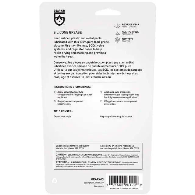 Alt view image 3 of 3 - Silicone Grease, Rubber Conditioner and Lubricant for Dive Gear, 0.25 oz