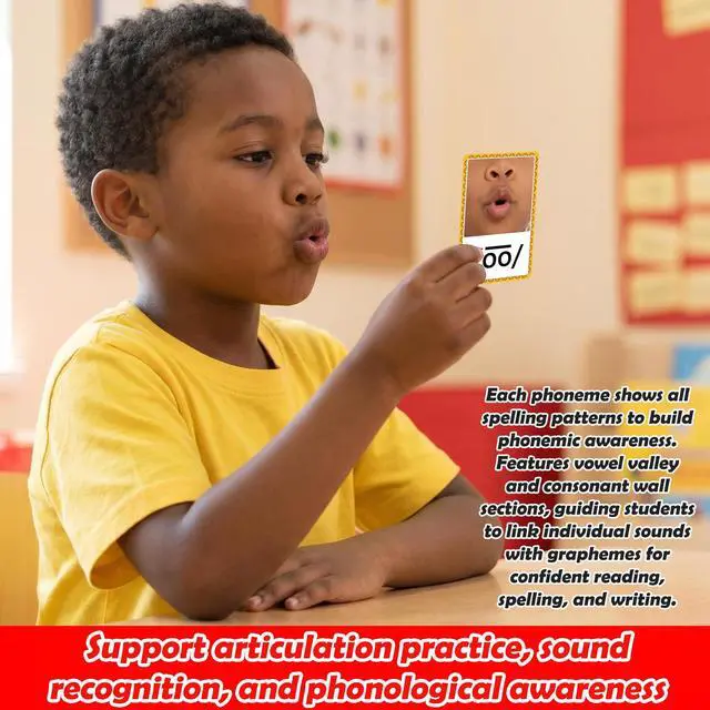 Alt view image 7 of 7 - Sound Wall Classroom Phonics Kit, Science of Reading Sound Wall Consonants & Vowel Valley Classroom Decor, Phonemic Awareness, ESL Speech Therapy Materials, Science of Reading(220 Cards)