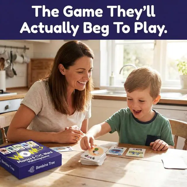 Alt view image 6 of 7 - WOWELs Phonics and Vowel Sounds Card Game - Learn to Read Kindergarten 1st 2nd Grade Learning - Short Vowel CVC Words and Long Vowel Matching Game 2-8 Players