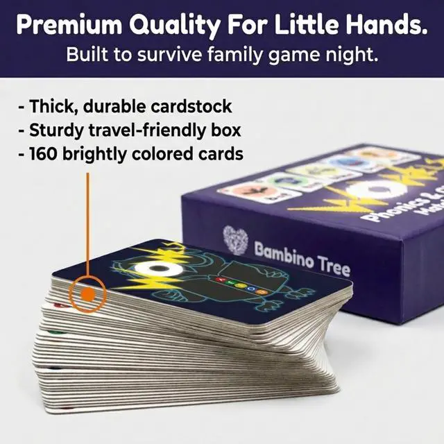 Alt view image 7 of 7 - WOWELs Phonics and Vowel Sounds Card Game - Learn to Read Kindergarten 1st 2nd Grade Learning - Short Vowel CVC Words and Long Vowel Matching Game 2-8 Players