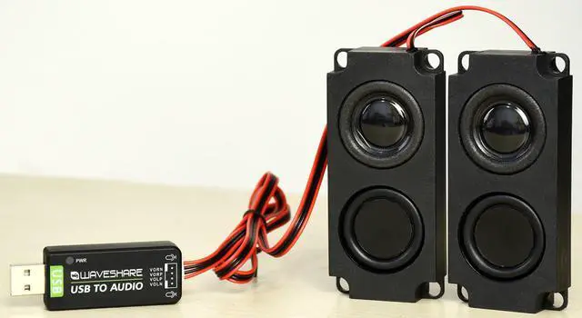 Main image of USB to Audio USB Sound Card with 8 5W Speaker, Driver-Free Plug and Play | for Raspberry Pi/Jetson Nano, Win7/8/8.1/10,Linux,Android, Support Recording/Playback, Onboard Microphone/ Speaker Header