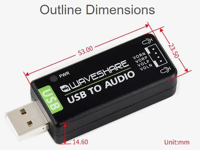 Alt view image 7 of 7 - USB to Audio USB Sound Card with 8 5W Speaker, Driver-Free Plug and Play | for Raspberry Pi/Jetson Nano, Win7/8/8.1/10,Linux,Android, Support Recording/Playback, Onboard Microphone/ Speaker Header
