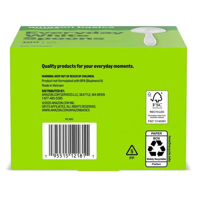 Alt view image 5 of 5 - Disposable Everyday White Spoons, 100 Count