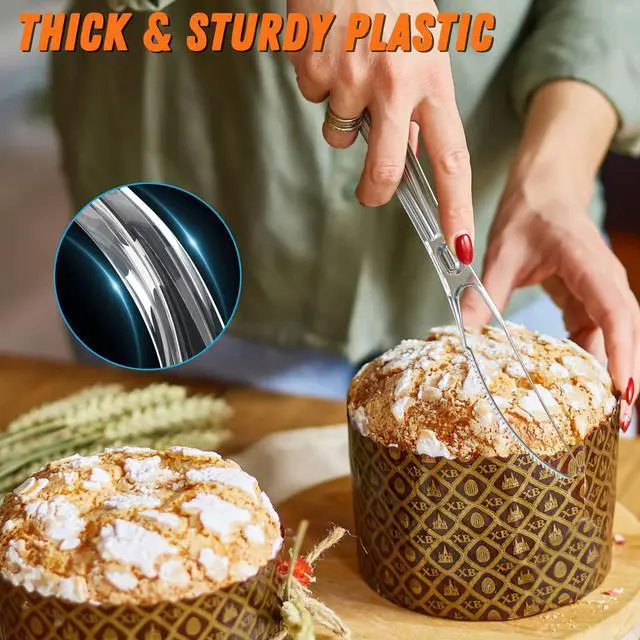 Alt view image 4 of 6 - 7.5" Clear Plastic Knives Heavy Duty, 84 Count | Heat Resistant & BPA Free, Solid and Durable Premium Disposable Knives for Party Supply