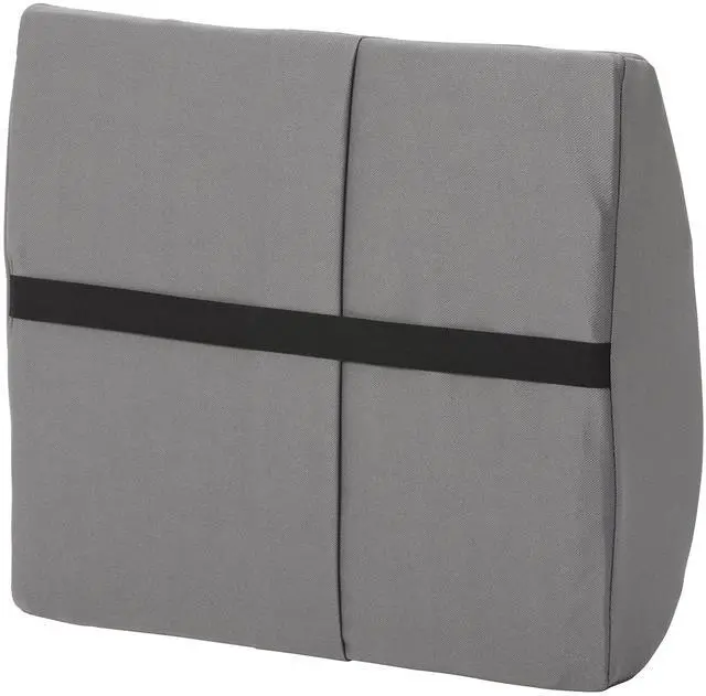 Alt view image 4 of 7 - Lumbar Support Pillow for Chair to Assist with Back Support with Removable Washable Cover and Firm Insert to Ease Lower Back Pain while Improving Posture, 14 x 13 x 5, Contoured Foam, Elite, Gray