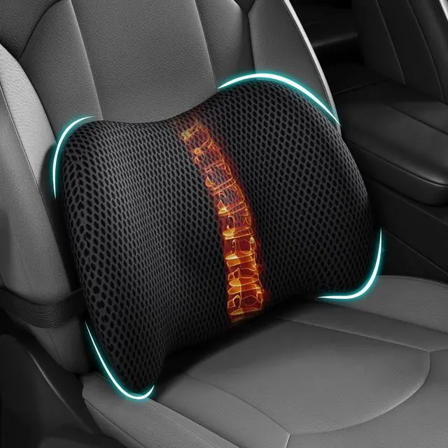 Main image of Lumbar Support Pillow for Car, Memory Foam Car Back Cushion | Car Seat Back Pillow for Driving, Adjustable Strap, Ergonomic Lower Back Support Pillow, Office Chairs and Wheelchairs