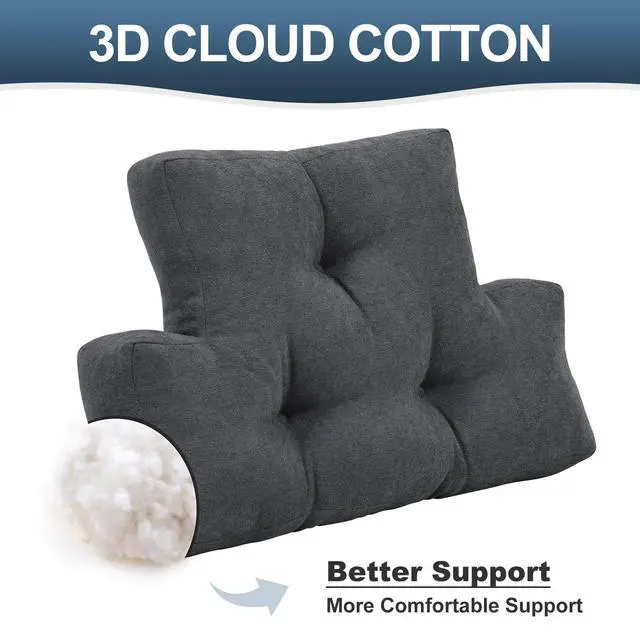 Alt view image 5 of 7 - Back Pillow for Recliner Lumbar Support Pillow Soft and Fluffy Back Support Cushion Thick Lumbar Cushion for Chairs, Recliners,Sofa, Couch and Bed for Pain Relief