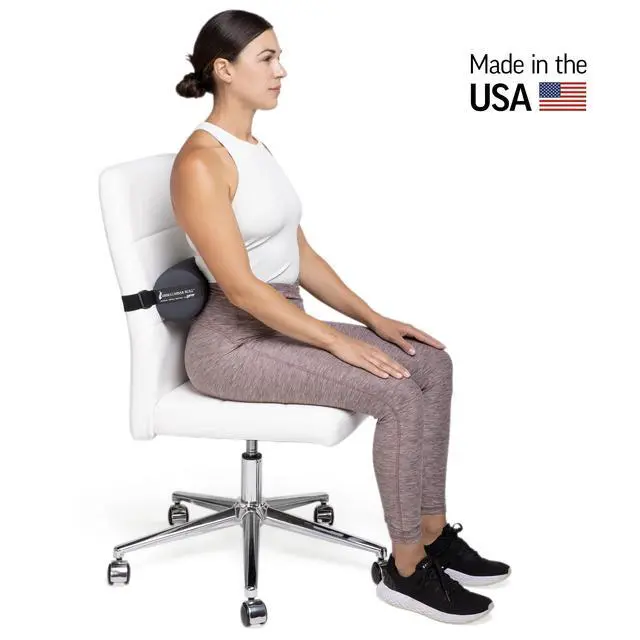 Alt view image 3 of 7 - The Original McKenzie Lumbar Roll Standard Density Low Back Support | Lumbar support for office chair & car seat back support cushion, the preferred lumbar pillow by physical therapists, USA made