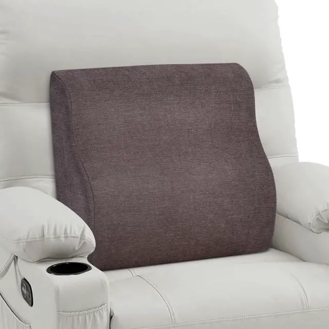 Main image of Back Support Pillow for Recliner Dual Layer Lumbar Support Pillow with Gel Memory Foam Ergonomic Orthopedic Couch Lumbar Cushions for Elderly Lower Back Pain Relief Washable Cover Brown