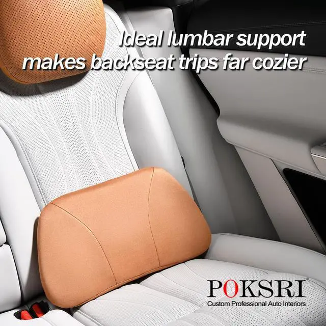 Alt view image 5 of 7 - Lumbar Support Pillow,Back Pain Relief Cushion,fits tightly around the waist,Memory Foam,Skin-friendly Suede Fabric,fit Car Drive,Office chair,Rest seat,Improve Posture,Portable,15.5''Lx 8.7''H