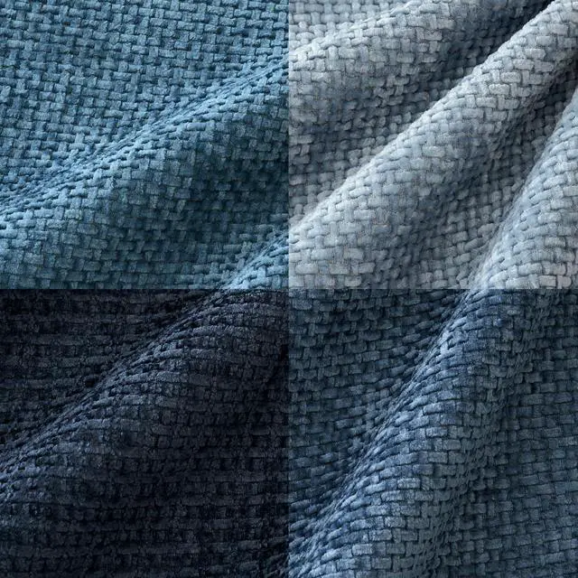 Alt view image 2 of 6 - Soft Decorative Chenille Pillow Covers Blue Series 18x18 Pack of 4 | Modern Coastal Decor, Blue Gradient Set, Couch Throw Pillows, Farmhouse Boho Cushion Covers for Sofa Bed Living Room