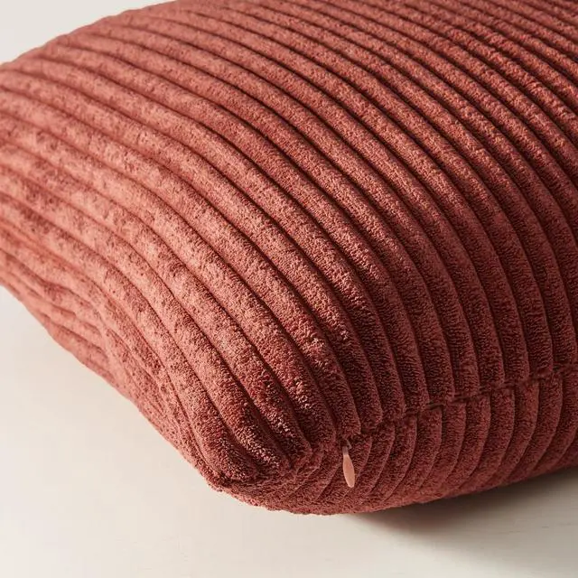 Alt view image 2 of 7 - Fall Burnt Orange Decorative Throw Pillows Covers 18x18 Inch Set of 4,Yellow Green Gradient Series Corduroy Striped Square Pillow Case,Western Modern Cushion Cover for Couch Sofa Bedroom