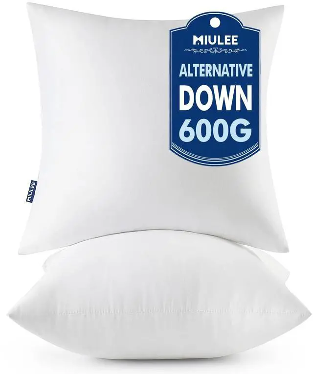 Main image of 20x20 Throw Pillows Inserts 2 Pack, Decorative Pillows for Couch Bed | 100% Virgin Filling, Full and Fluffy, Lumbar, Back and Neck Support