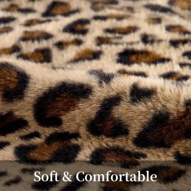 Alt view image 2 of 6 - Cheetah Pillow Covers Leopard Throw Pillow Covers Set of 2, 18x18 | Faux Fur Throw Pillow Covers Leopard Couch Pillow Covers Fluffy Soft Decorative for Home Living Room Bedroom