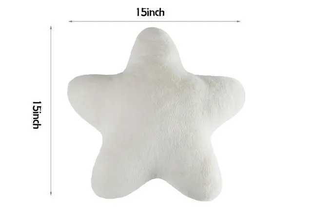 Alt view image 6 of 6 - Set of 2 Star Pillow Room Decor Home Decor Throw Pillows,White 15" | Bedroom Decor Living Room Decor Decorative Pillows for Bed Pillows Cute Couch Pillows Outdoor Pillows Apartment House Decor