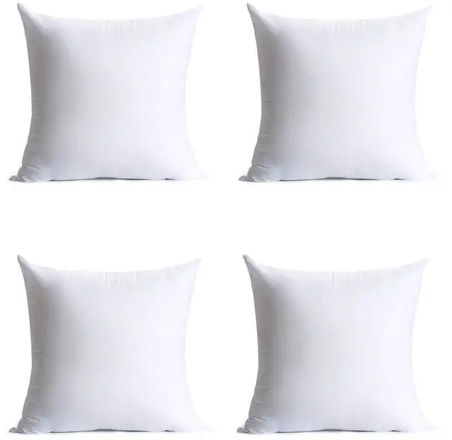Main image of 18 x 18 inches Pillow Inserts, Set of 4 Hypoallergenic Brushed Microfiber Liner Down Alternative Filled Square Cushion Throw Pillow